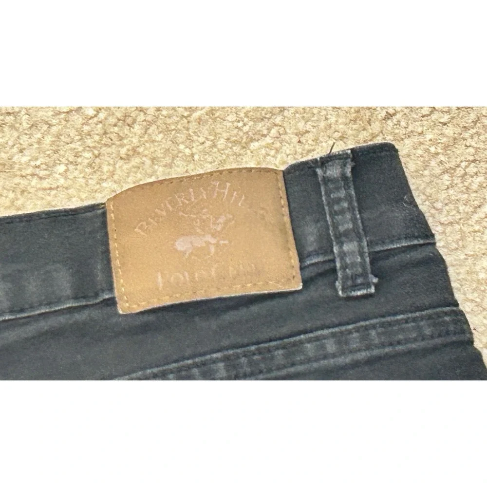 Beverly Hills Polo Club Mens Jeans Black‎ Size 38x30 Straight Leg Stretch Cotton
